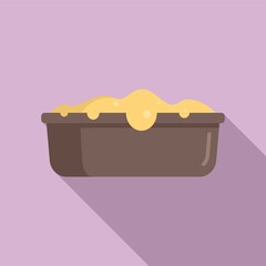 Baking cake icon, flat style