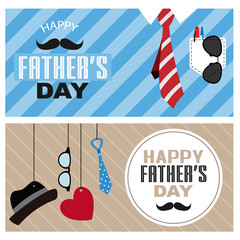 Two father's day banners