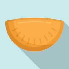 Cherry patty icon, flat style
