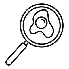 Fried egg icon, outline style