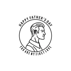 happy fathers day dad daddy papa father stamp sticker label badge 