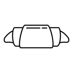Croissant icon, outline style