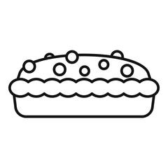 Berry cake icon, outline style