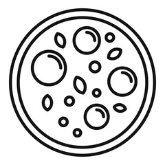 Soup bowl icon, outline style