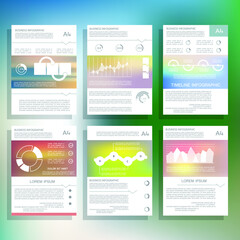 Elements for business data visualization, Modern infographic des