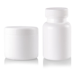 jar or blank packaging with cap isolated in white background