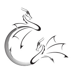 stylized dragons illustration 