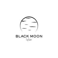 Illustration vector graphic of dark moon logo design. perfect for your company logo