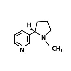 Nicotine chemical structure - 439300730