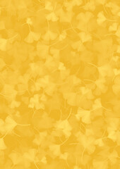 イチョウの葉っぱ縦長背景素材