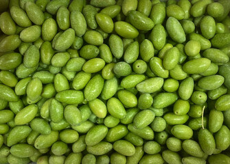 Background of fresh green olives