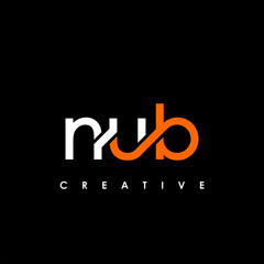 NUB Letter Initial Logo Design Template Vector Illustration