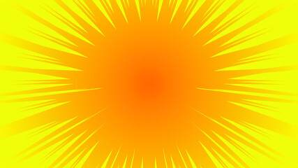 yellow explosion object in cartoon style