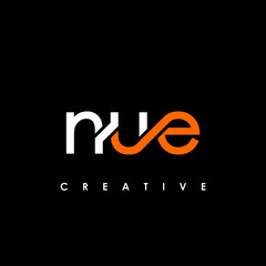 NUE Letter Initial Logo Design Template Vector Illustration
