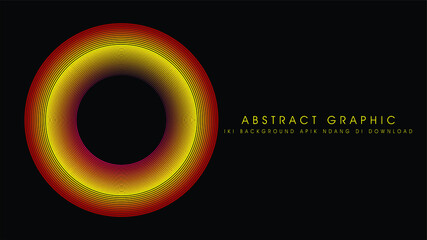 abstract background with round yellow line wave color