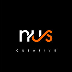NUS Letter Initial Logo Design Template Vector Illustration