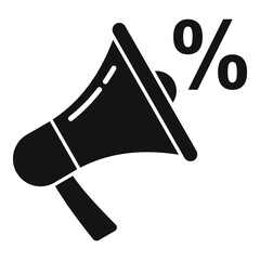 Sale bonus megaphone icon, simple style