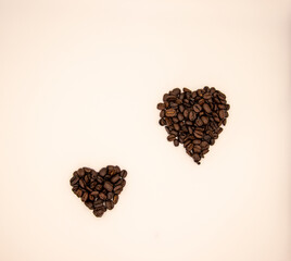 love coffee heart-shaped coffee beans