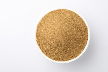Fototapeta na wymiar coriander powder with coriander seeds