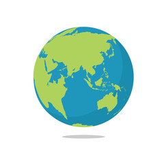 Earth globe isolated on white background