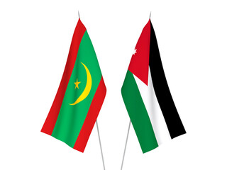 Islamic Republic of Mauritania and Hashemite Kingdom of Jordan flags