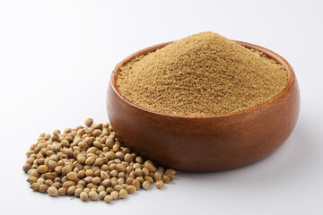 coriander powder with coriander seeds