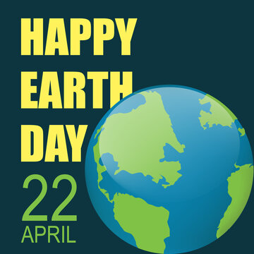 Happy Earth Day Banner. Happy earth day banner, for environment safety celebration