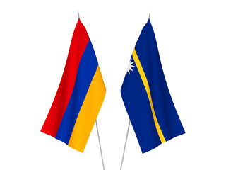 Armenia and Republic of Nauru flags