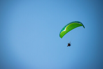 paragliding in the sky