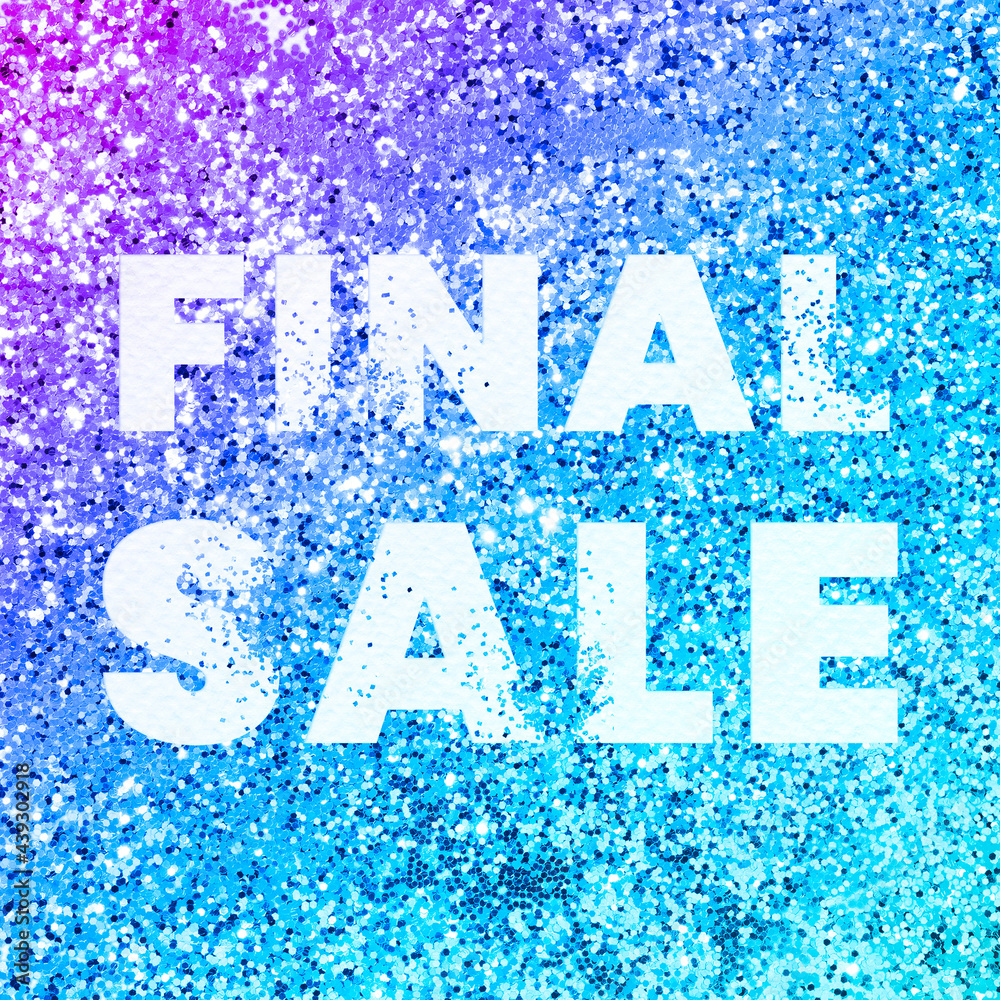 Poster Final sale glittery message typography