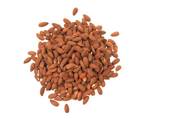 dried almonds isolated