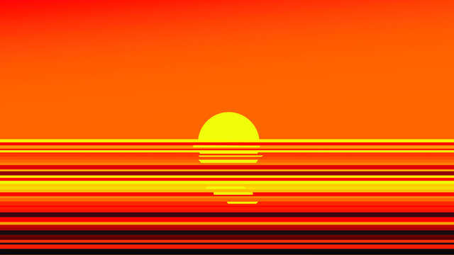 beautiful sunset scenery background in abstract style