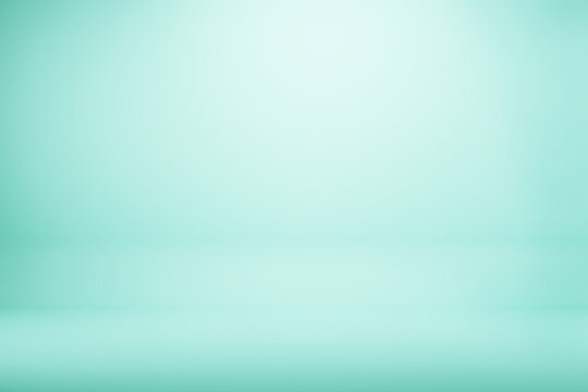 Plain blank tiffany color wallpaper for presentation or your company logo. 3D rendering, mock up
