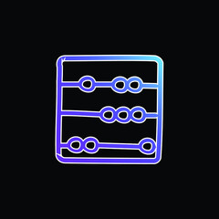 Abacus Hand Drawn Tool blue gradient vector icon