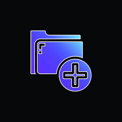 Add blue gradient vector icon