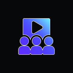 Audience blue gradient vector icon