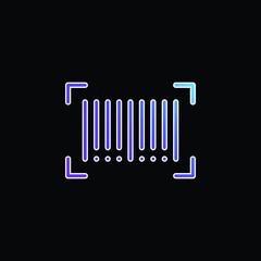 Barcode blue gradient vector icon