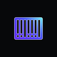 Barcode blue gradient vector icon