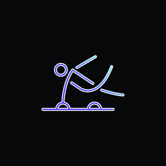 Athlete Stick Man blue gradient vector icon