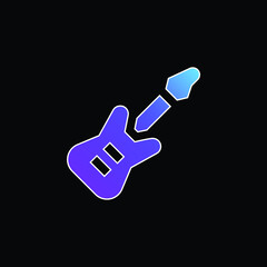 Bass Guitar blue gradient vector icon