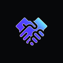 Agreement blue gradient vector icon