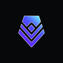 Badge blue gradient vector icon