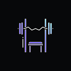 Bench Press blue gradient vector icon