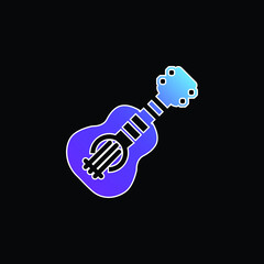 Bass Guitar blue gradient vector icon