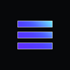Bar Menu blue gradient vector icon