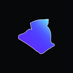 Algeria blue gradient vector icon