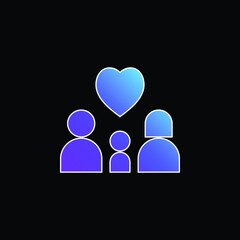 Adoption blue gradient vector icon