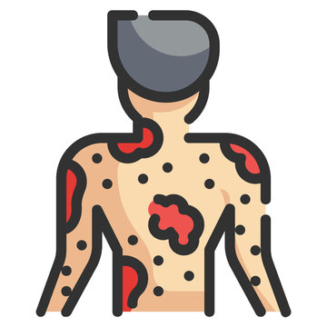 Rash Fill Outline Icon