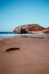Beach of Cuevas del Mar, Caves of the sea, Llanes, Asturias, Spain