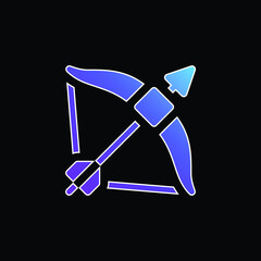 Archery blue gradient vector icon